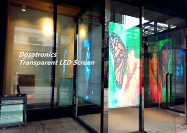 China Het transparante Glas die het Geleide Vertoningsscherm, Geleide P6mm adverteren ziet door het Scherm leverancier